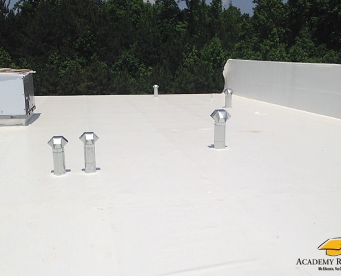 TPO white flat roof installation – commercial project in Georgia