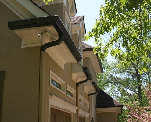 Senox mesh guard system installed on steep roof