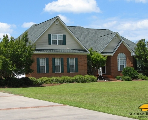residential-roofing-3 Single-family Georgian-style home featuring GAF Timberline roofing