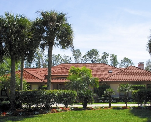 Luxury shingle roofing installation with custom architectural design